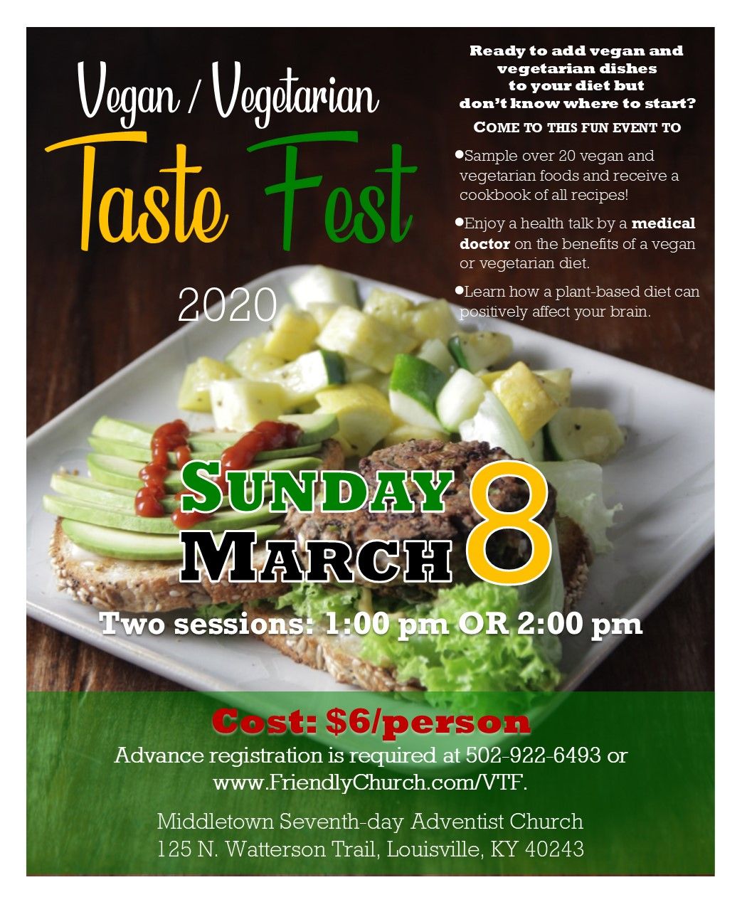 Vegan/Vegetarian Taste Fest of Louisville 2020 : Middletown Seventh-day ...